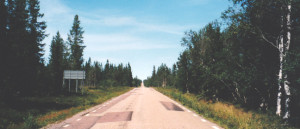 Straße Richtung Navardalen in Härjedalen