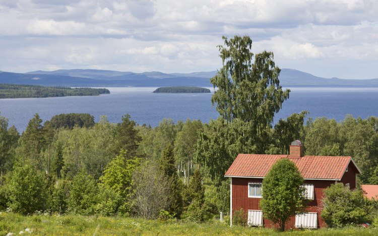 Siljan: Ferienhaus mit Seeblick