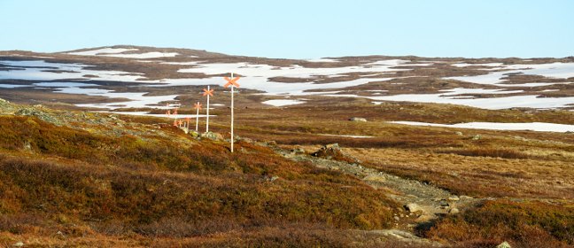 Südlicher Kungsleden mit Wegmarkierung