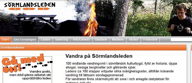 Website zum Sörmlandsleden