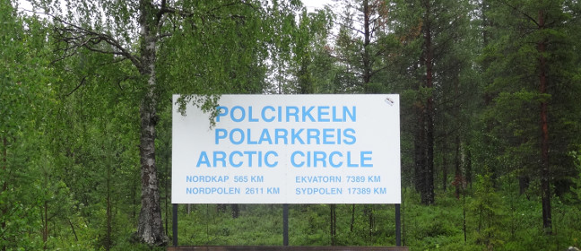 Nördlicher Polarkreis bei Jokkmokk