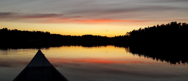 Dalsland: Kanu auf See