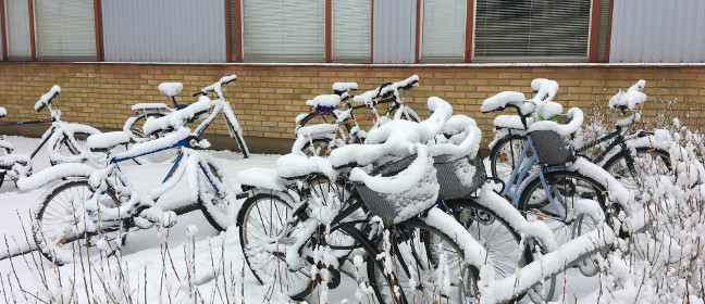 Linköping: Fahrräder bei der Universität