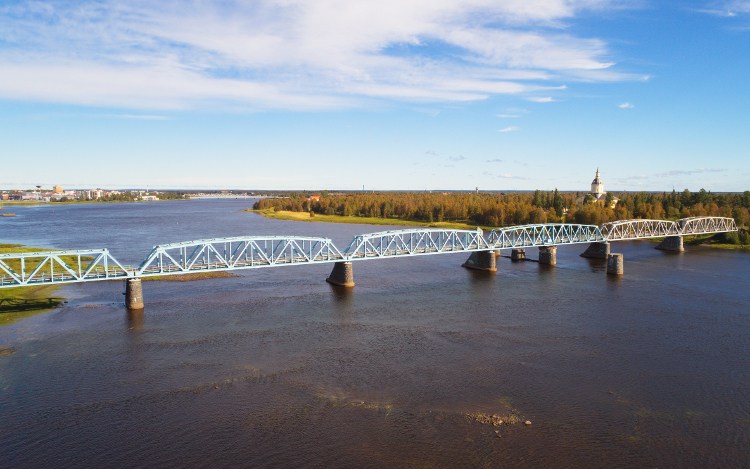 Torneälv trennt Haparanda und Tornio